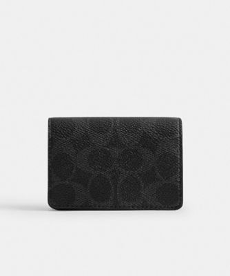 ＜COACH＞ミニ　トライフォールド　コイン　ウォレット・シグネチャー　キャンバス